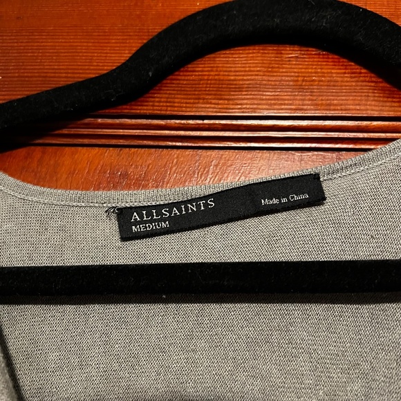 AllSaints Draped Crossover Wrap Top — Women’s Medium - Picture 5 of 9